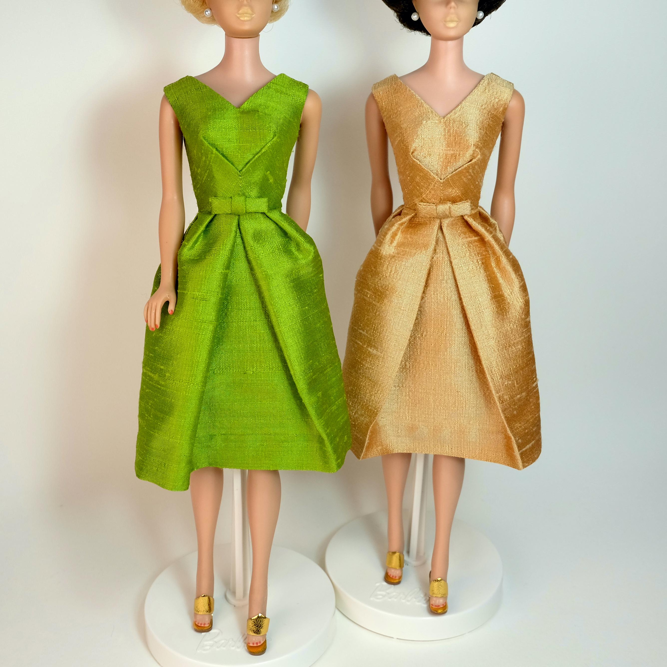 Silk Campus Belle for vintage fashion doll- Handmade Reproduction  outfit only