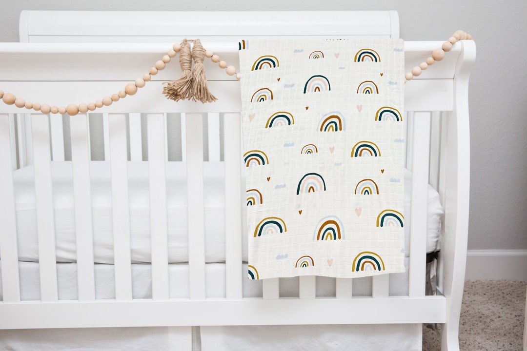Bamboo Cotton Swaddle Wrap Rainbow Unisex Baby Muslin Etsy Australia