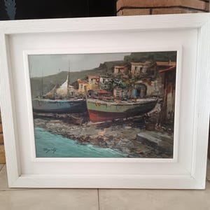 Ciro Canzanella (Naples 1948) oil painting on wood, 20th century.