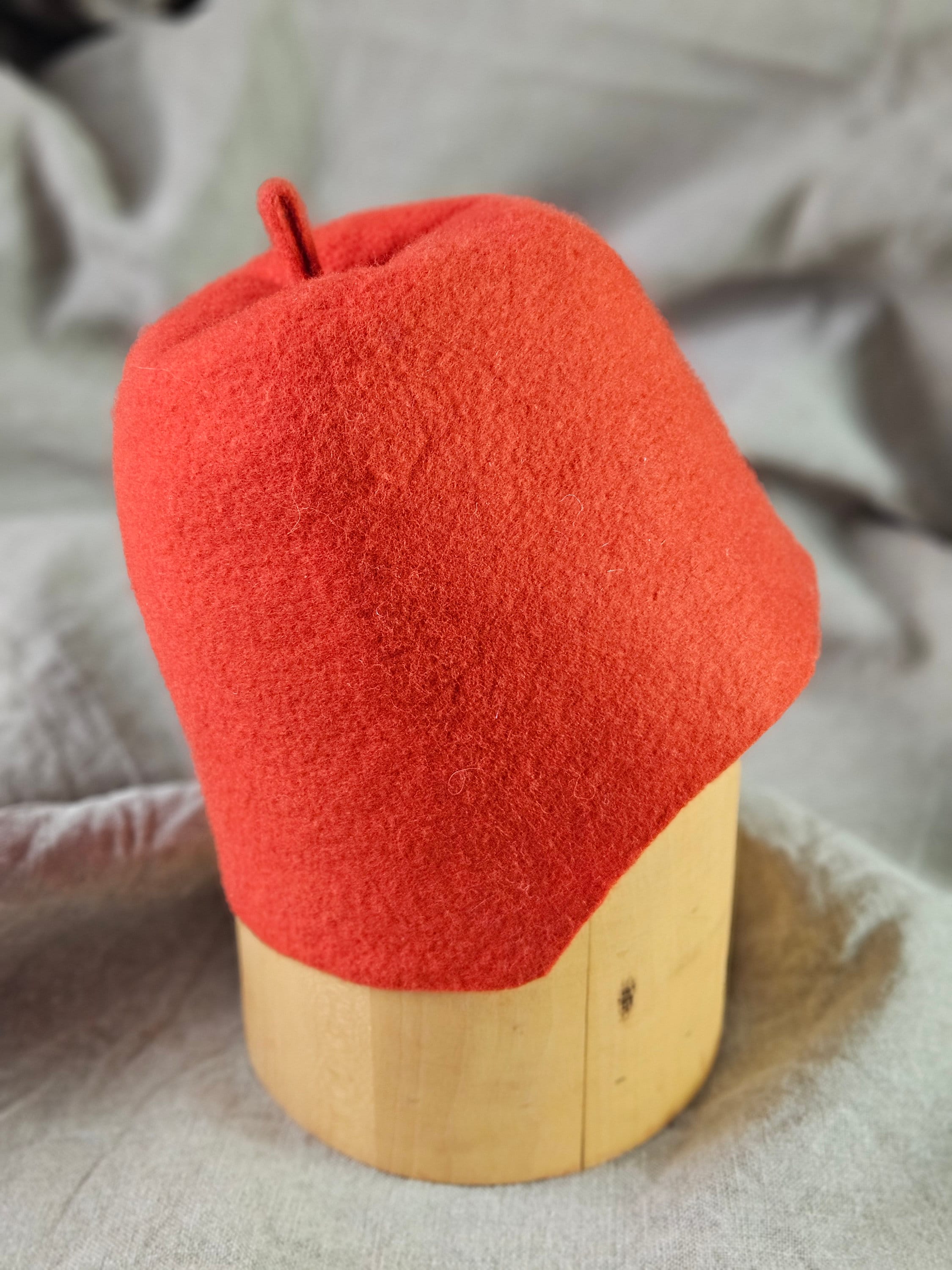 Medieval Hand Felted biretta, biretta, lawyer, 14th 15th century hat