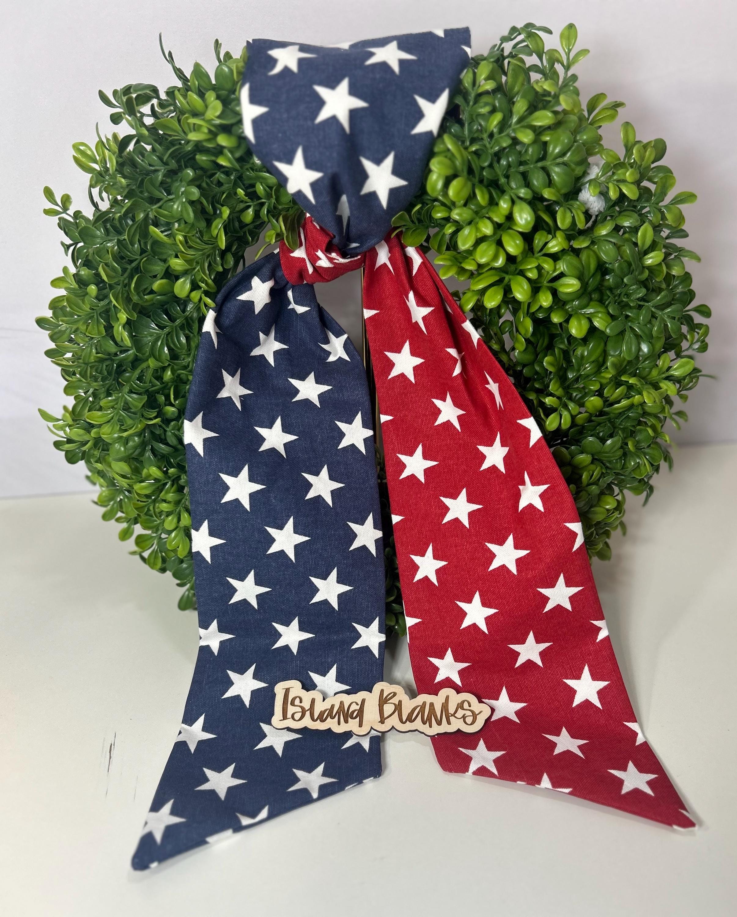 土日SALEクリスマスリース.星ガーランドとラガディアン&アンディ.星条旗まとめ 星条旗リースサッシュブランク、愛国的な装飾（50x5インチ） - Etsy 日本