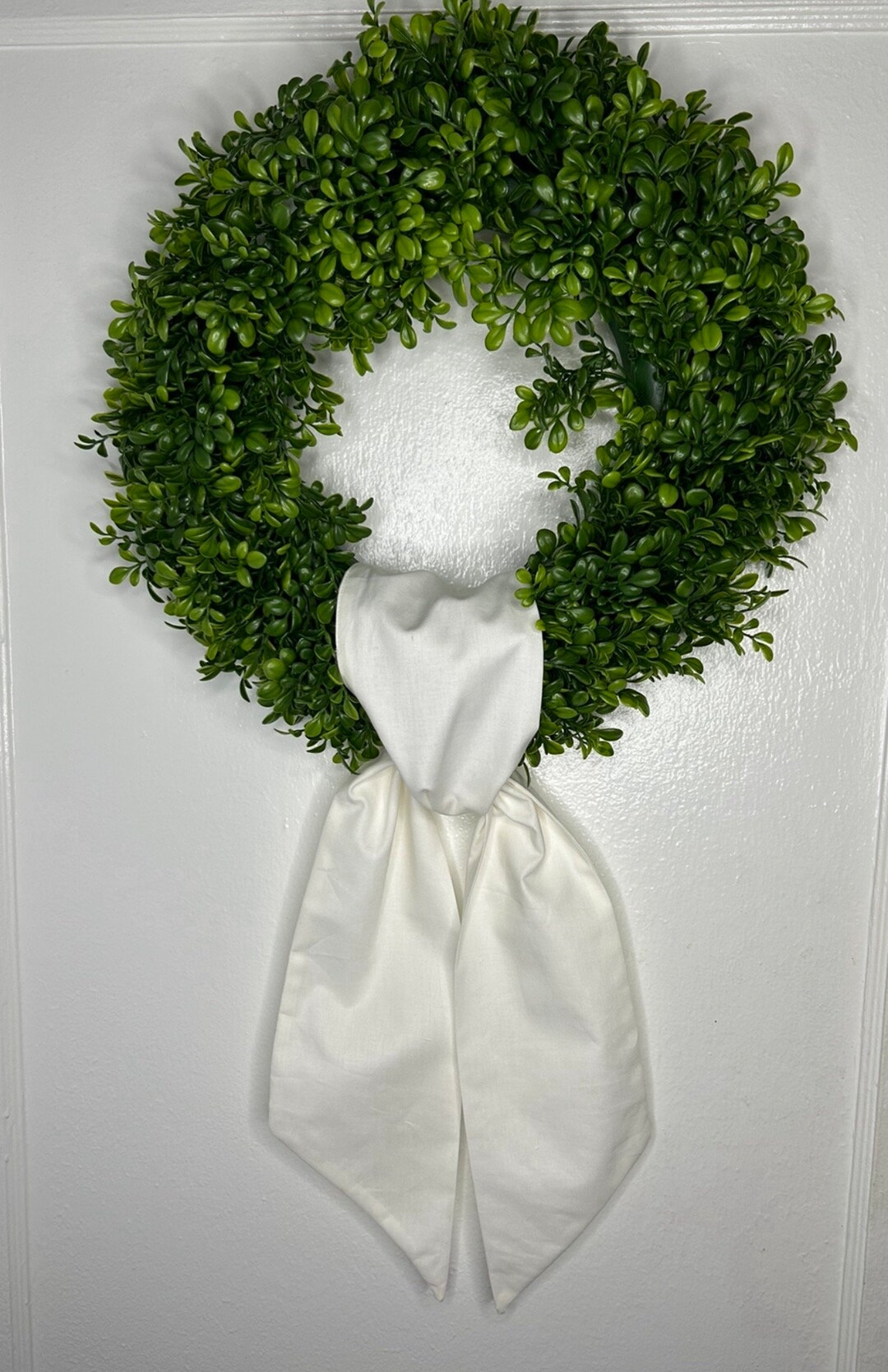 Ivory Cotton Wreath Sash, Door Hanger, Blanks for Embroidery, Christmas