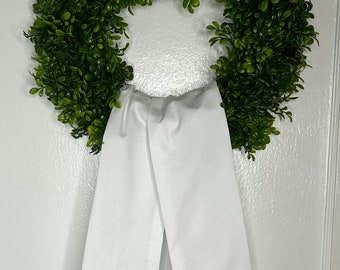 White cotton wreath sash, Door Hanger,  Blanks for Embroidery, Christmas Wreath Sash, Easter Holiday, Gender Reveal