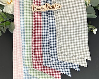 Gingham Wreath Sash: Cotton Embroidery Blank, Holiday Decor (50x5 inches)