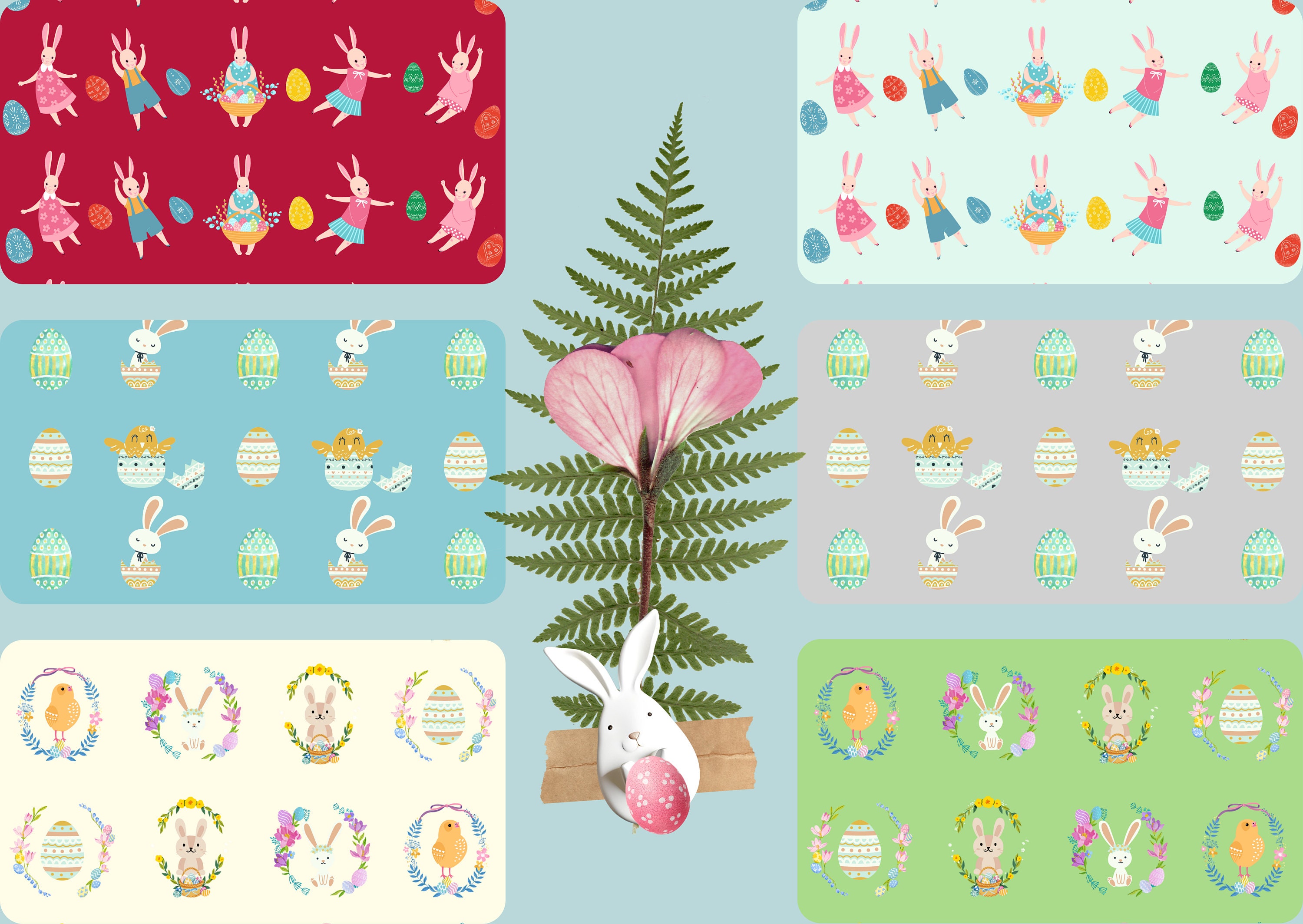 Happy Easter Digital Paper - Instant Download and Print - Etsy
