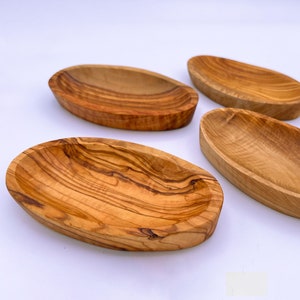 Olive Wood Mini Dish - Wood Decorative Bowl - Hand Carved - Purpose Serving Dish - olive wood serving bowls For side dishes, sauces, olives