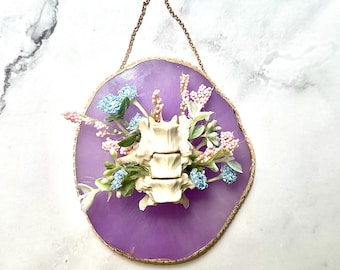 Floral and Vertebrae Hanging Wall Piece