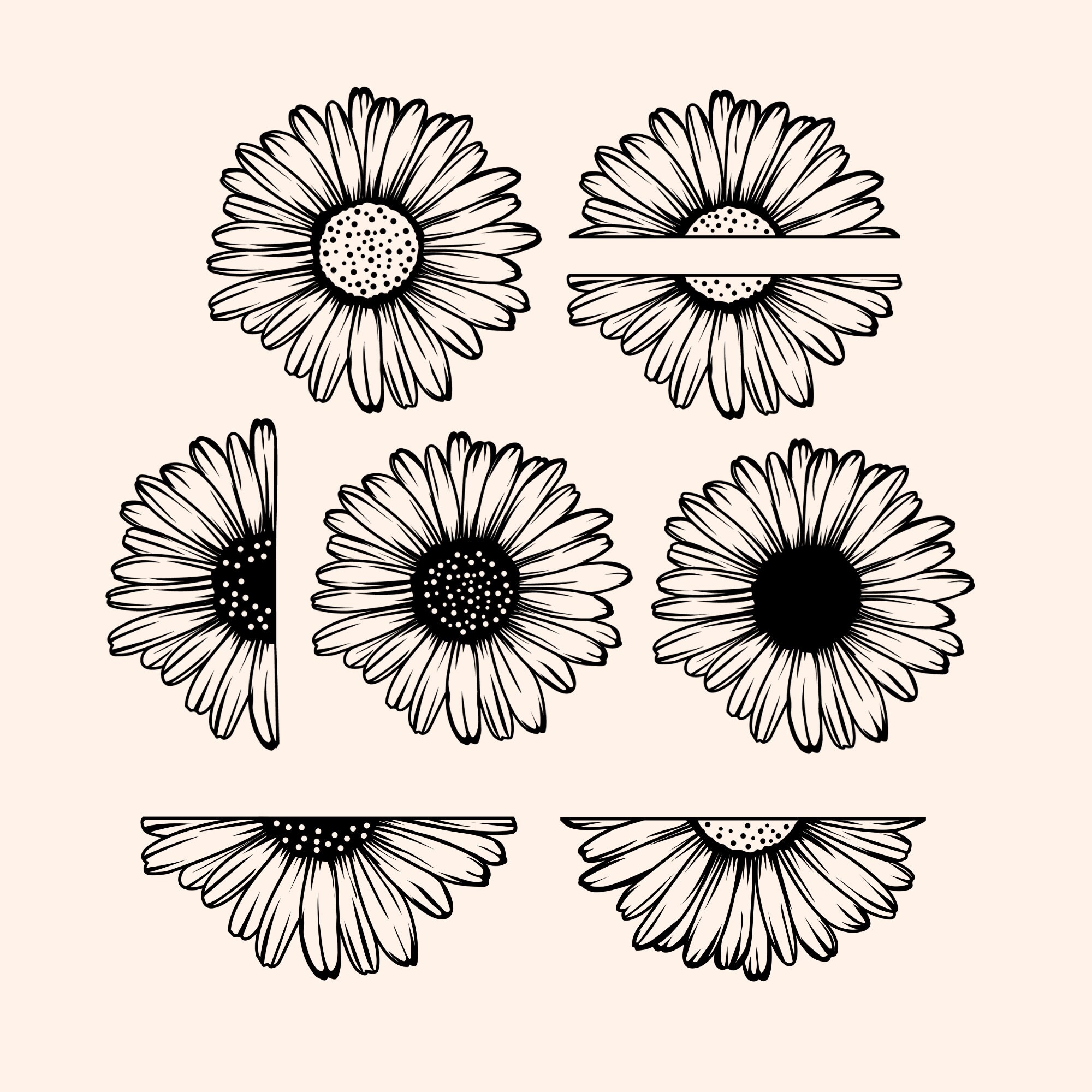 Daisy Svg Daisy Png Simple Daisy Svg Daisy Monogram Daisy - Etsy Canada