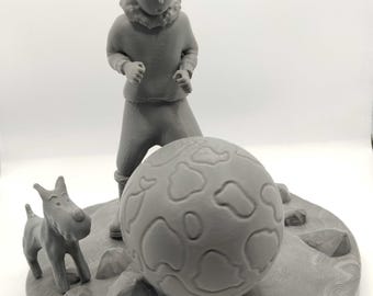 Tintin and his dog diorama: The Mysterious Star