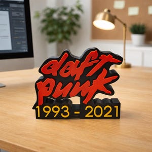 Daft Punk — Targa commemorativa con logo 3D 1993-2021
