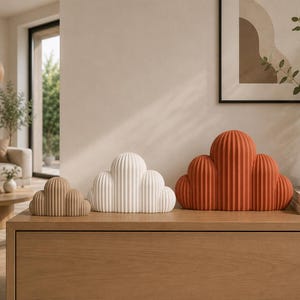 Decorative Cloud Design | Modern Decor | Minimalist Decorative Object | Living Room Decor | Baby's Room | 3D Printed | Multiple Sizes