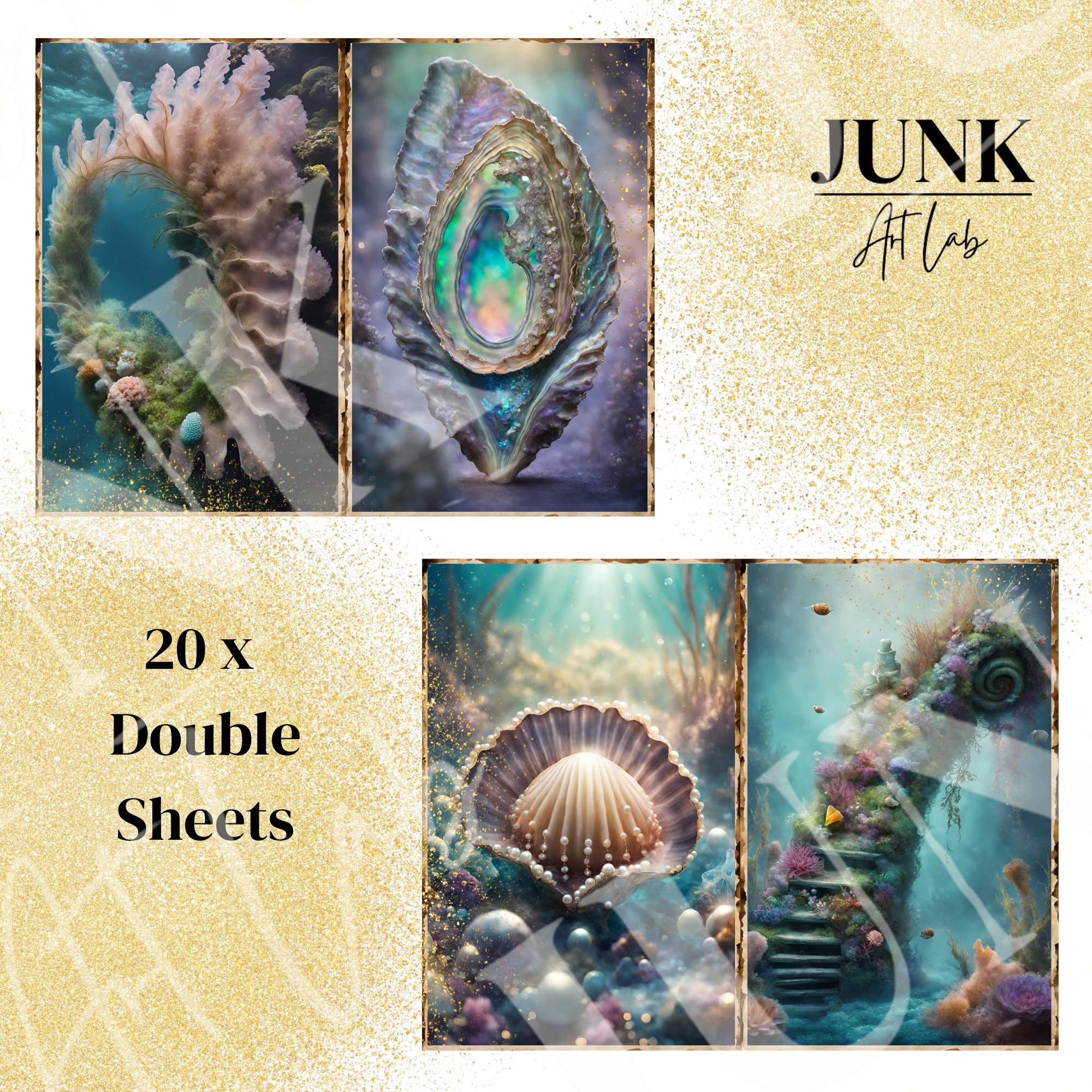 Journal Shell Case Shell Junk Journal Pages, Download, Printable Papers, Junk Journal ...