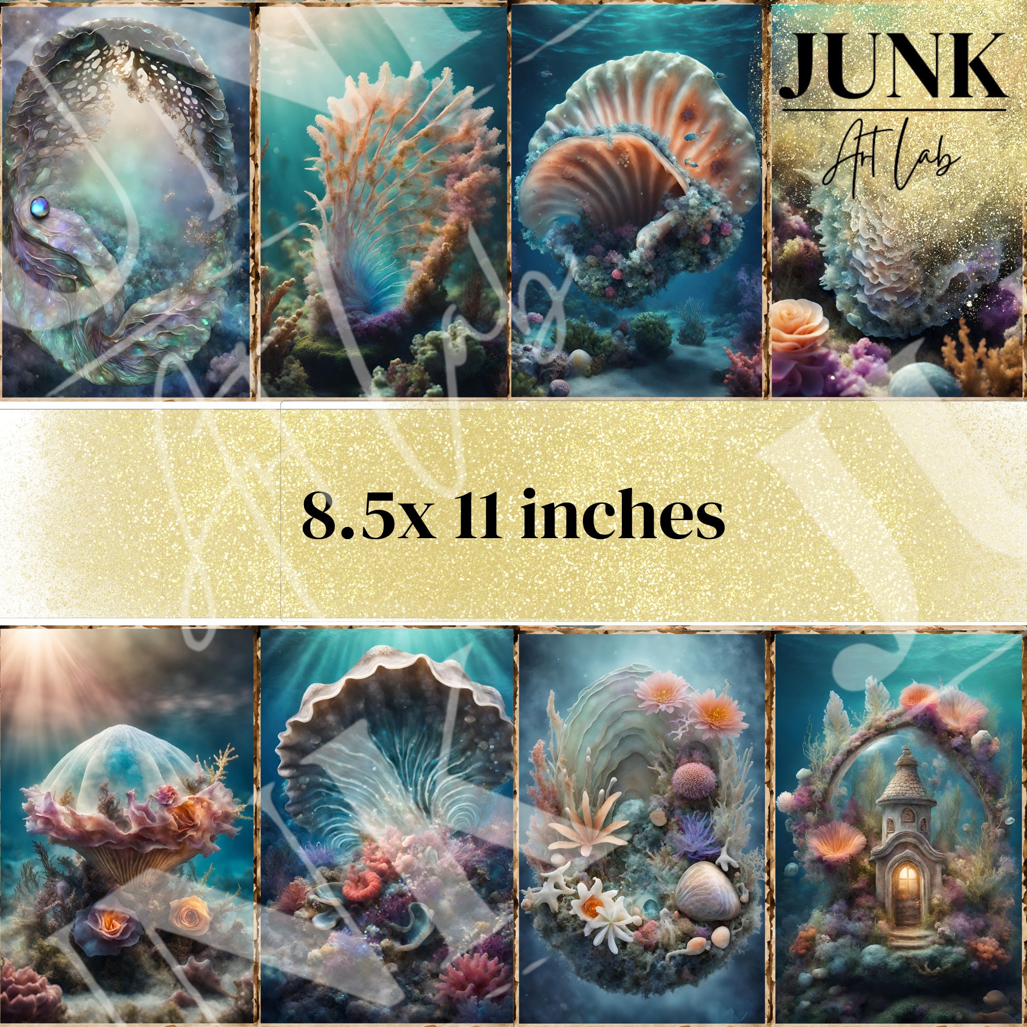 Journal Shell Case Shell Junk Journal Pages, Download, Printable Papers, Junk Journal ...