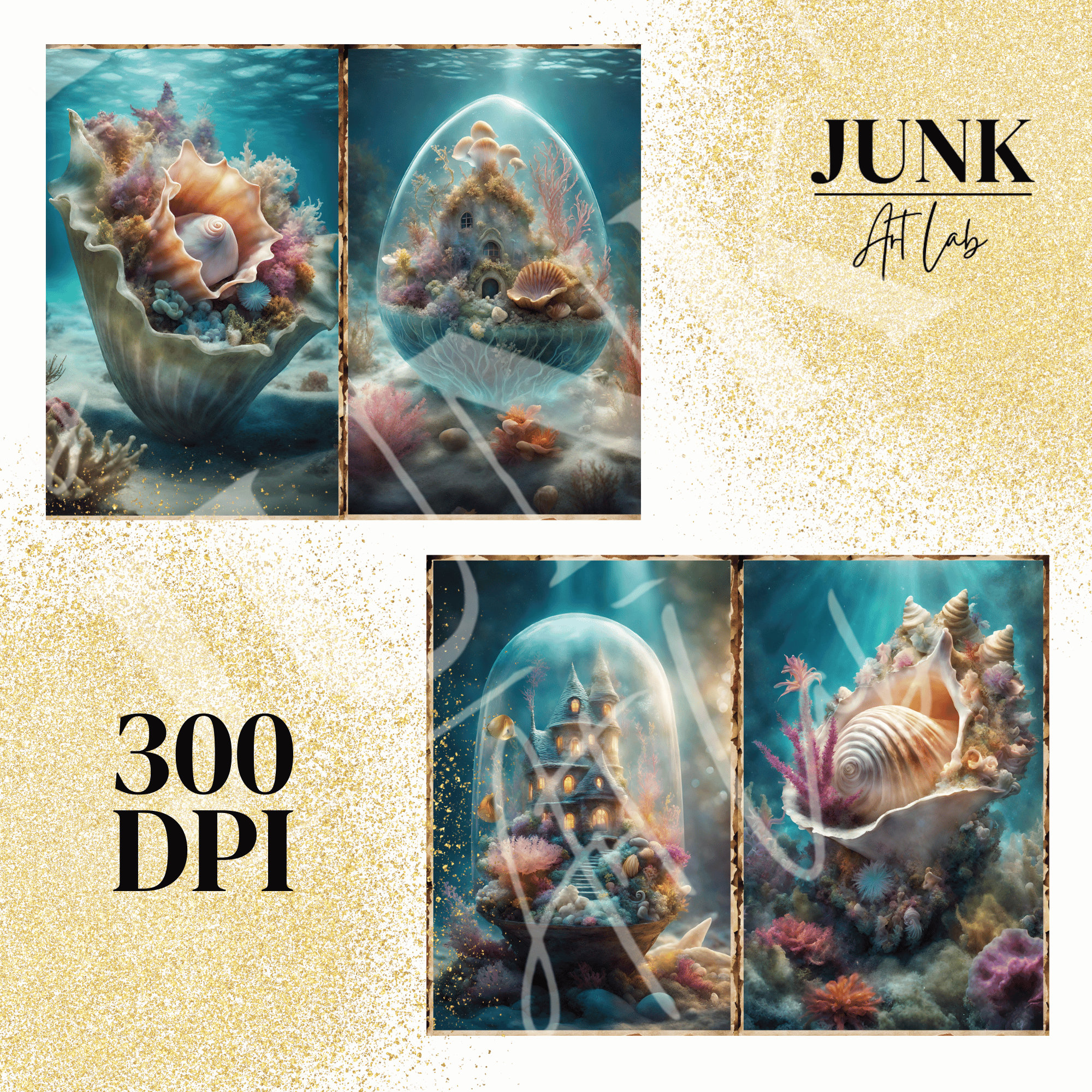 Journal Shell Case Shell Junk Journal Pages, Download, Printable Papers, Junk Journal ...