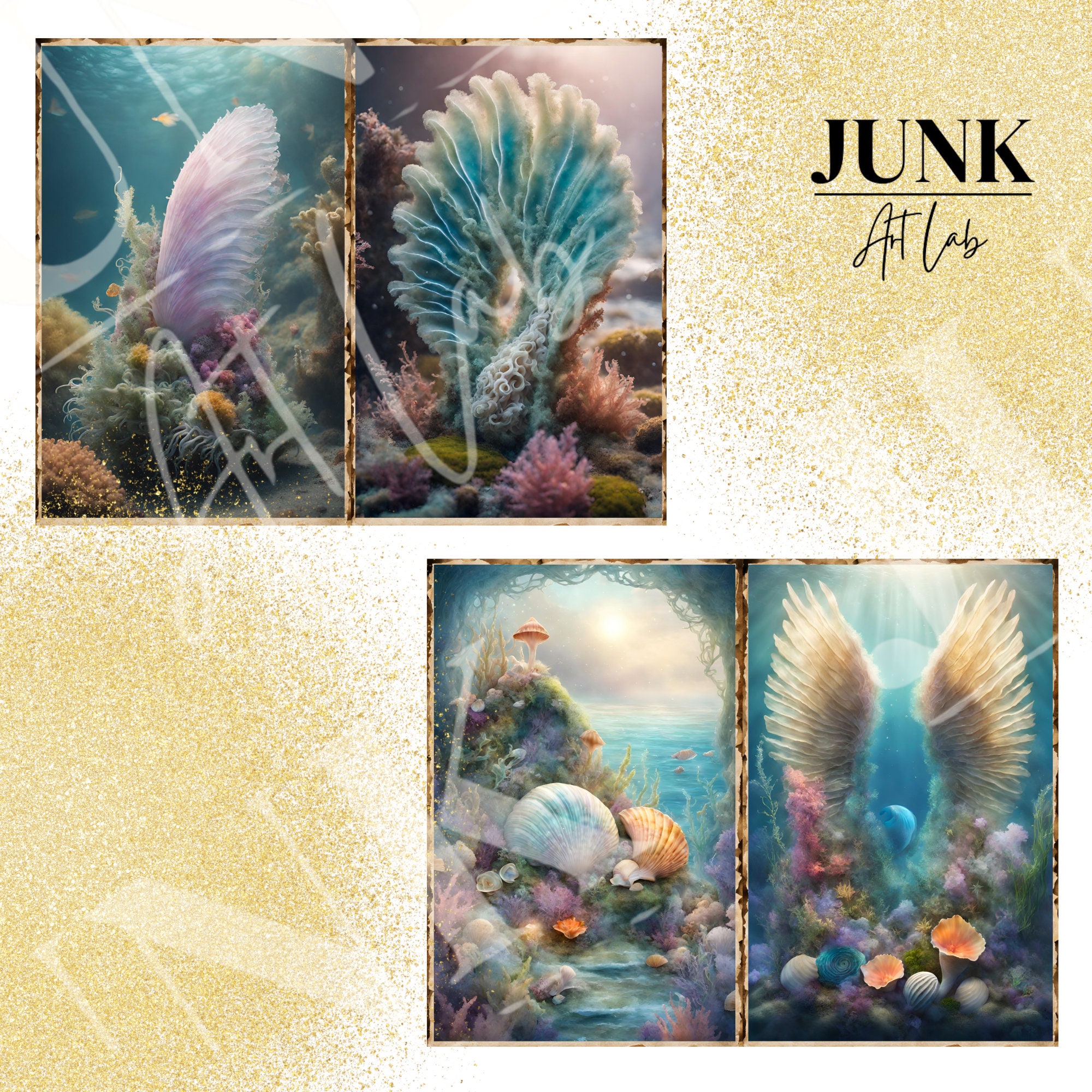 Journal Shell Case Shell Junk Journal Pages, Download, Printable Papers, Junk Journal ...
