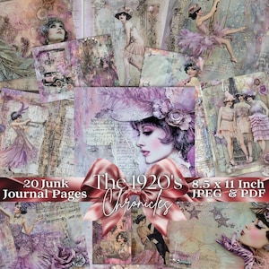 Junk Journal | Scrapbook Papier | Digitaler Download | Kartengestaltung | Sofortdownload | Kommerzielle Nutzung | 1920 Jazz | Vintage Frauen