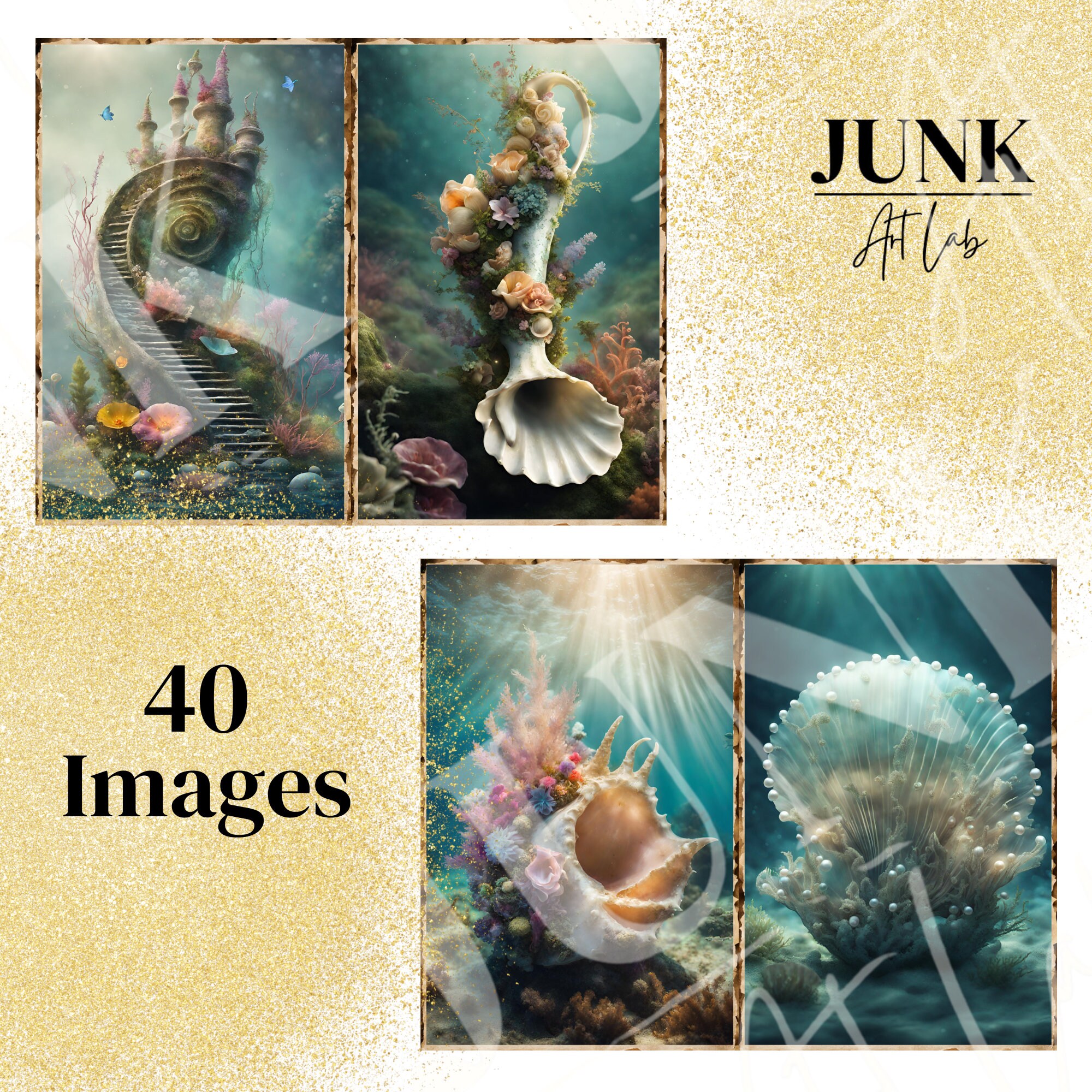 Journal Shell Case Shell Junk Journal Pages, Download, Printable Papers, Junk Journal ...