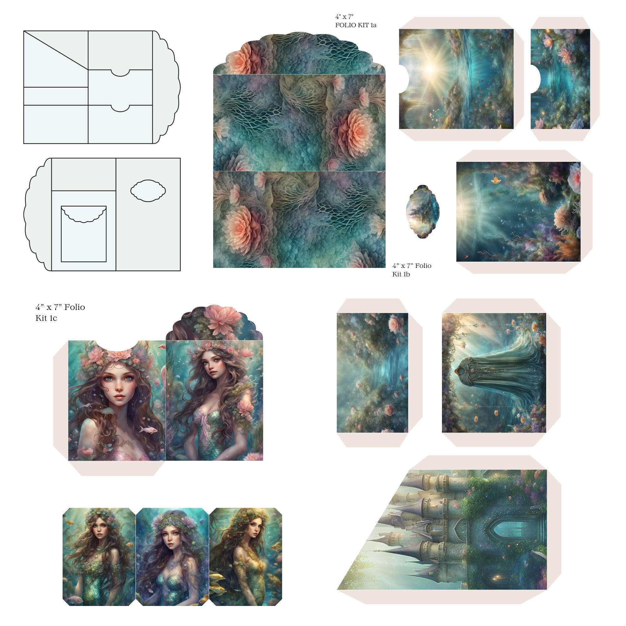 Mystical Mermaids Junk Journal Kit | Ephemera Printable Kit | Digital ...