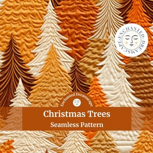 Christmas Trees seamless pattern, Christmas seamless file for fabric printing, Boho Christmas colors, digital file, modern Christmas colors