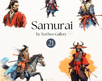 Imágenes Prediseñadas Samurai / Imágenes Prediseñadas Samurai japonés / Samurai PNG / Ronin Clipart / Arte Samurai / Imágenes Prediseñadas de Guerrero Japonés / Katana, Genji /