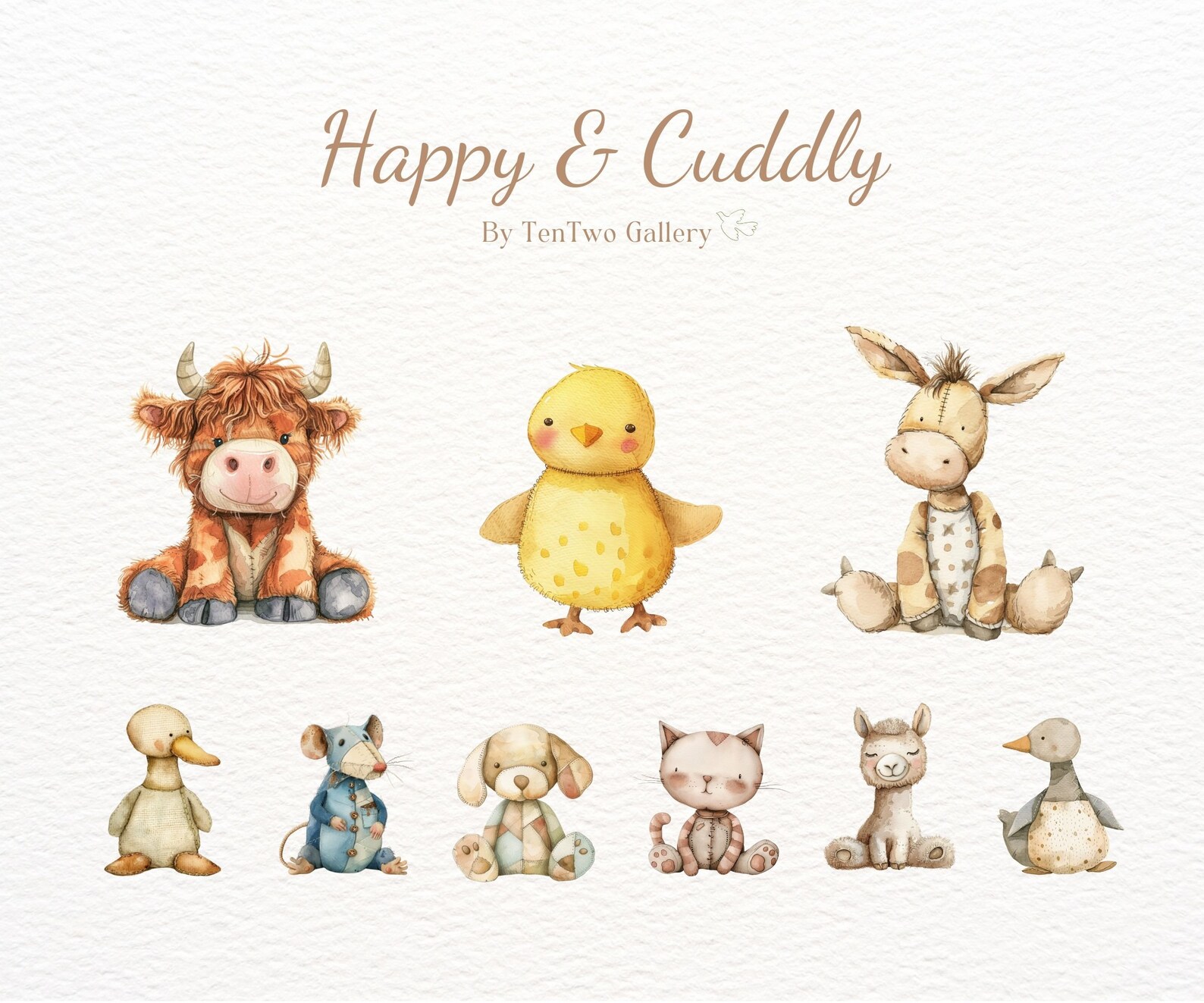 Nursery Farm Animal Clipart, Cute Baby Animals Graphics, Farm Animals ...