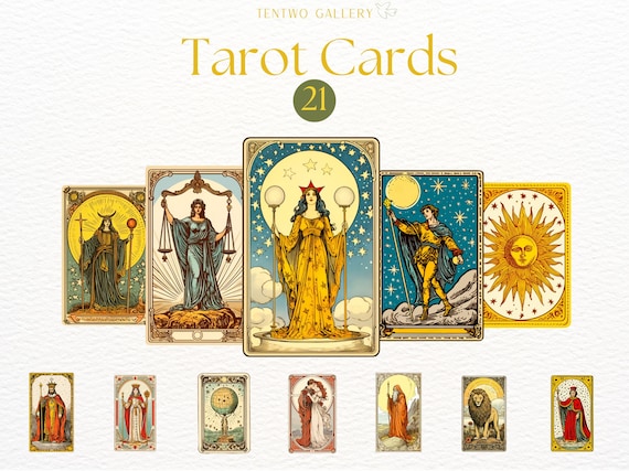 Tarot Card Clipart, Tarot Reading Cards Graphics, Psychic Sublimation, Spiritual Designs, Astrology Clipart, Divination Graphics, Occult PNG