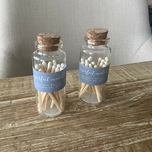 The Perfect Match Wedding Favor Personalized Glass Match Bottle Bridal Shower Favors Wedding Favors for Guests in Bulk image 4