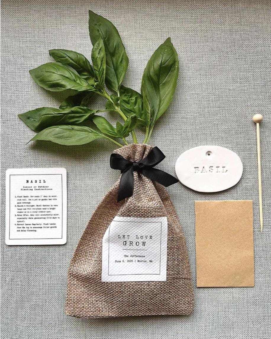 Woven Burlap Herb Seed Bag