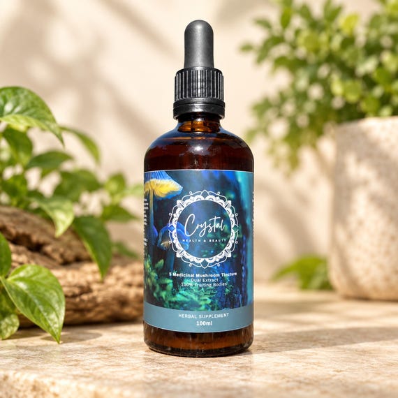5 Mushroom Dual Extract Tincture 100ml | Fruiting Bodies | UK