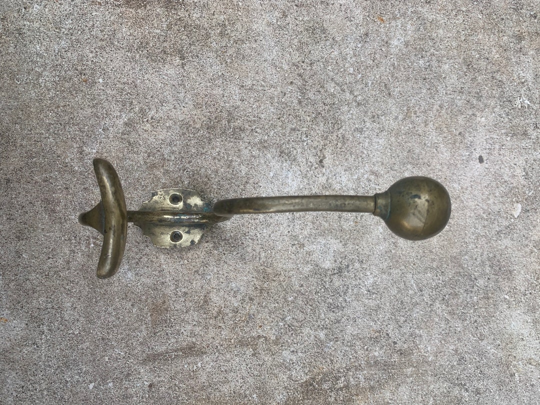 Antique Vintage Brass Coat Hook Etsy