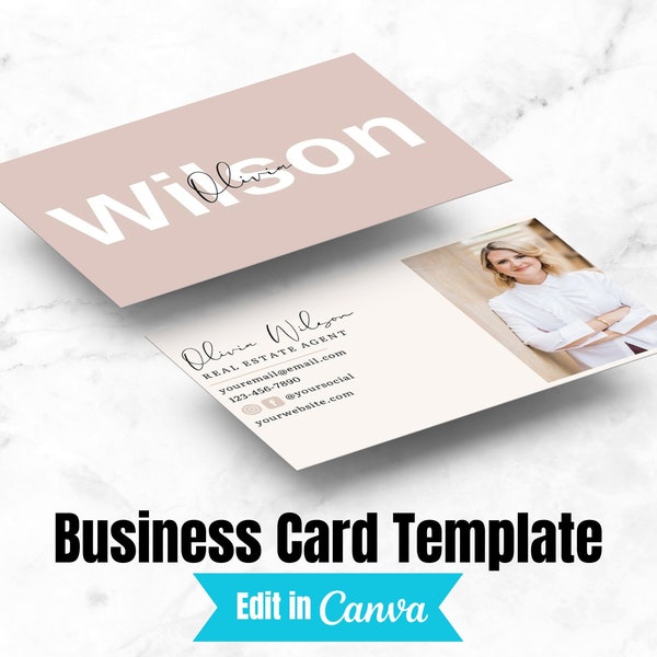 Real Estate Business Card Canva Template | Two-Sided | Real Estate Business Card | Entrepreneur | Interior Designer | Photographer | Vol 11