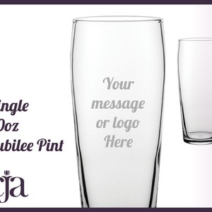Engraved Jubilee Pint Glass Personalised