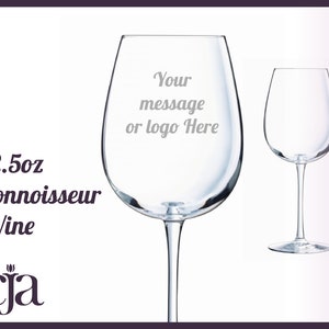 Engraved 12.5oz Connoisseur Wine Glass - Personalise with any Name or Message