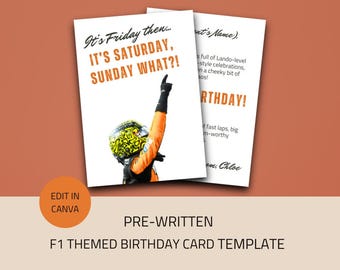 Lando Norris Birthday Card | Digital Download | F1 Racing Fan Gift | Funny Cards | Formula 1 Gift | F1 Birthday | Motor Racing Card