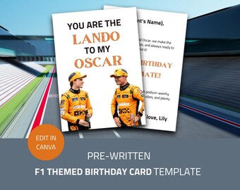 Lando Norris and Oscar Piastri Birthday Card | Digital Download | F1 Racing Fan Gift | Funny Cards | Formula 1 | F1 Birthday | Best Friend