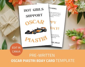 Oscar Piastri Birthday Card | Digital Download | F1 Racing Fan Gift | Funny Cards | Formula 1 Gift | F1 Birthday | Motor Racing Card