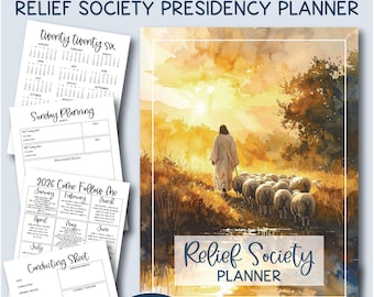 2026 Relief Society Presidency Planner | RS Binder Printable | Ministering Tracking