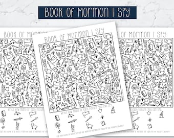 Book of Mormon I Spy | 2024 Come Follow Me | Activity Day ideas | Primary Come Follow Me Ideas | Youth Theme 2024 | Book of Mormon Activity