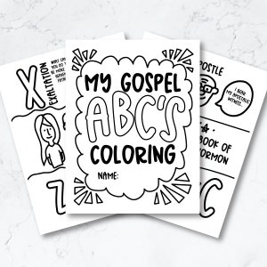 My Gospel ABC Coloring Book | Primary Coloring Pages | Church of Jesus Christ Coloring Ideas | Primary Activity Days Ideas