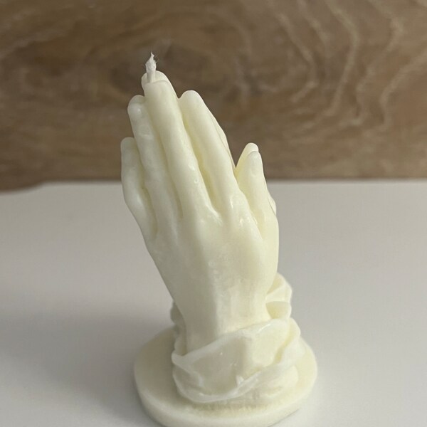 Praying Hands Candle Etsy