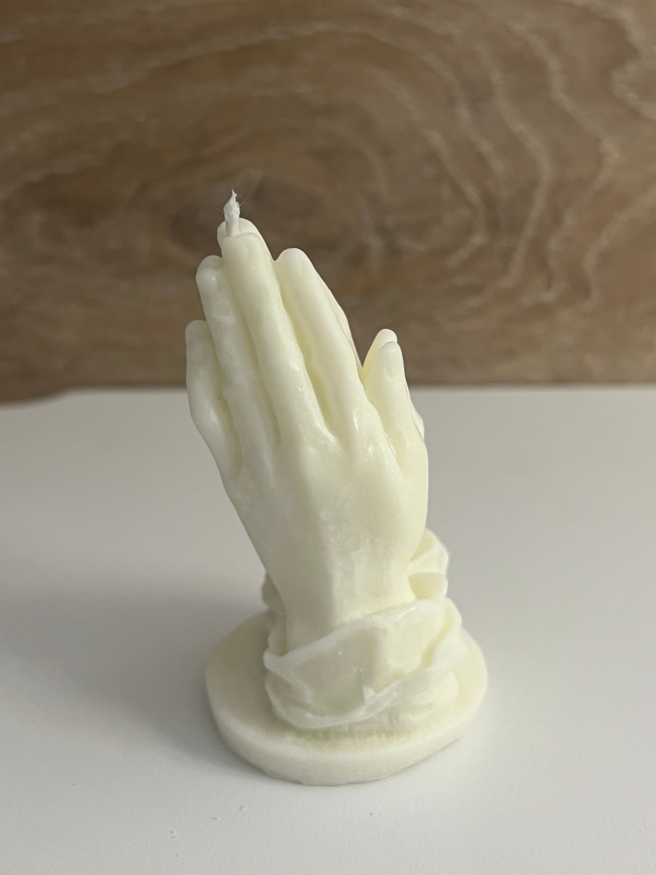 Praying Hands Candle Etsy