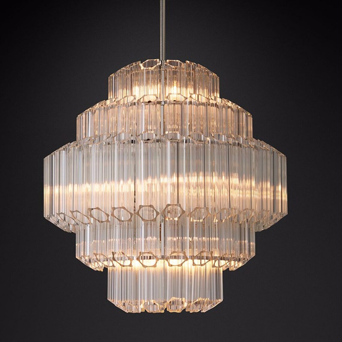 Discovering the Best Bedroom Lighting 10 Contemporary Design layered Form Decorative Chandelier with Crystal Glass Tubes- Retro Home decor and Commercial Spaces Tiered Pendant Light