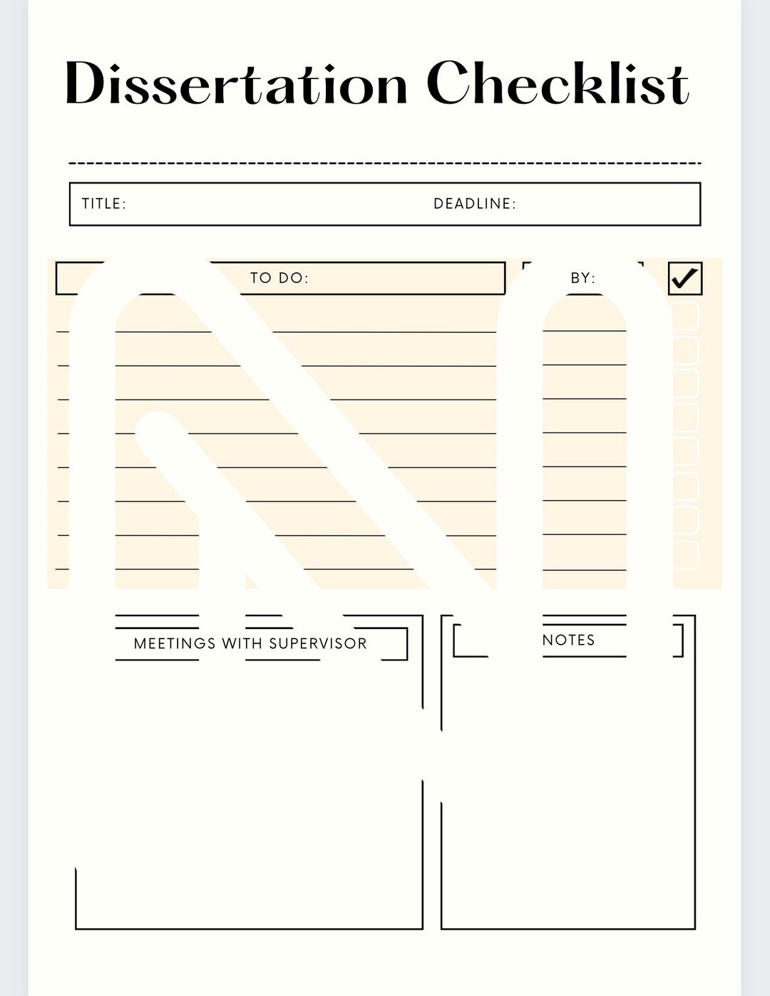 dissertation checklist uk