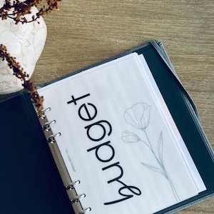 PRINTED - &quot;budget&quot; a5 dashboard | cash binder dashboard | planner dashboard