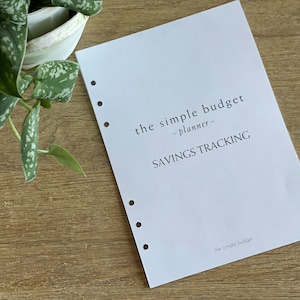 PRINTABLE savings tracking inserts | a5 budget planner savings | savings tracker | savings challenges