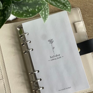 PRINTED - a6 dashboard BUNDLE | cash binder dashboard | dashboard bundle - floral
