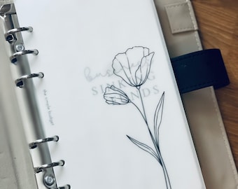 GEDRUCKT - minimalistisches florales Dashboard - einzeln oder im 3er Bündel | A6 oder A5 Größe | Kassenbuch-Armaturenbrett | Planner Dashboard