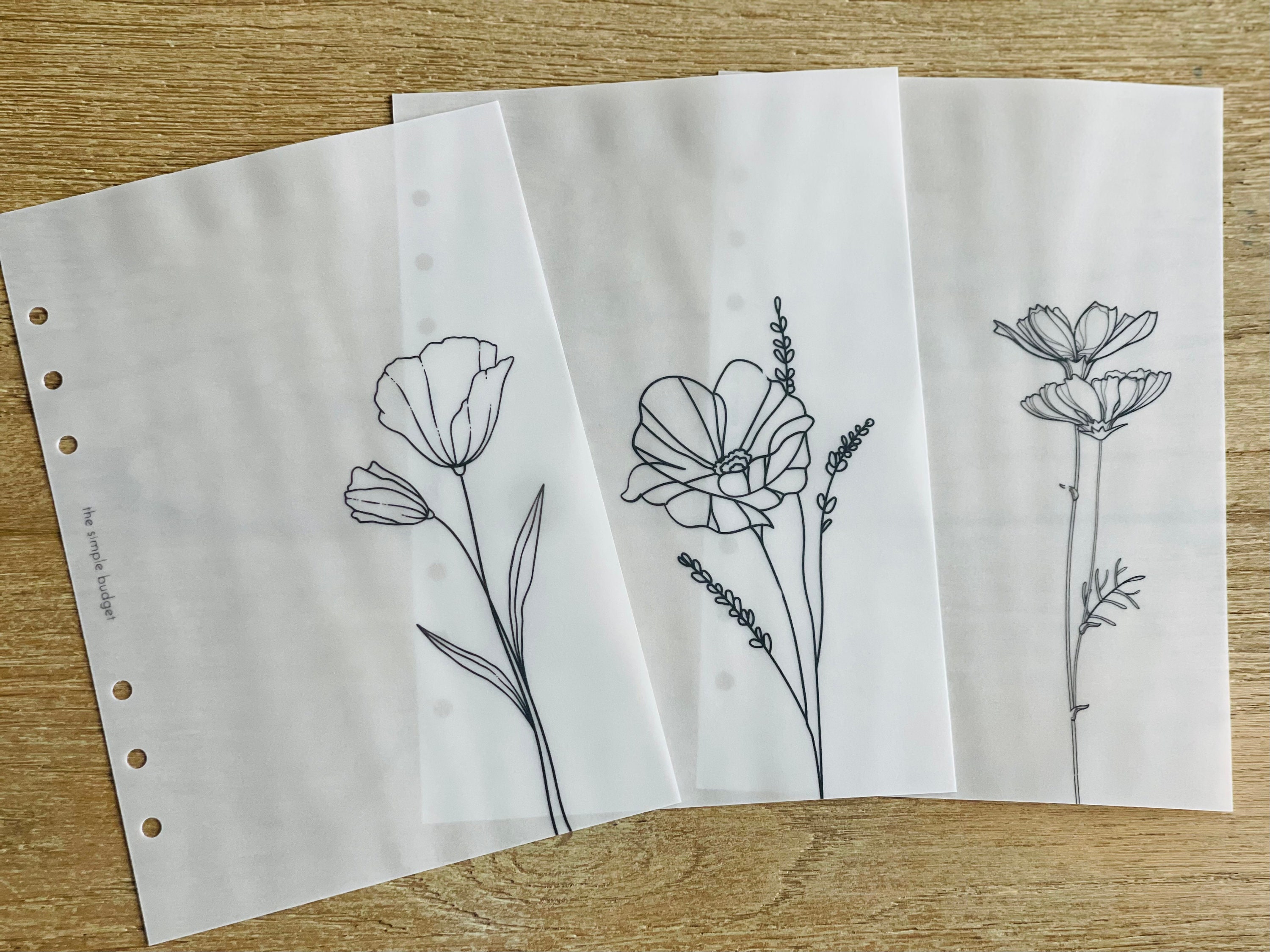 PRINTABLE - Minimalist Floral Dashboard BUNDLE | A5 Digital Download ...