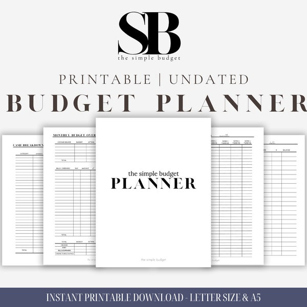 budget planner | undated monthly budget planner