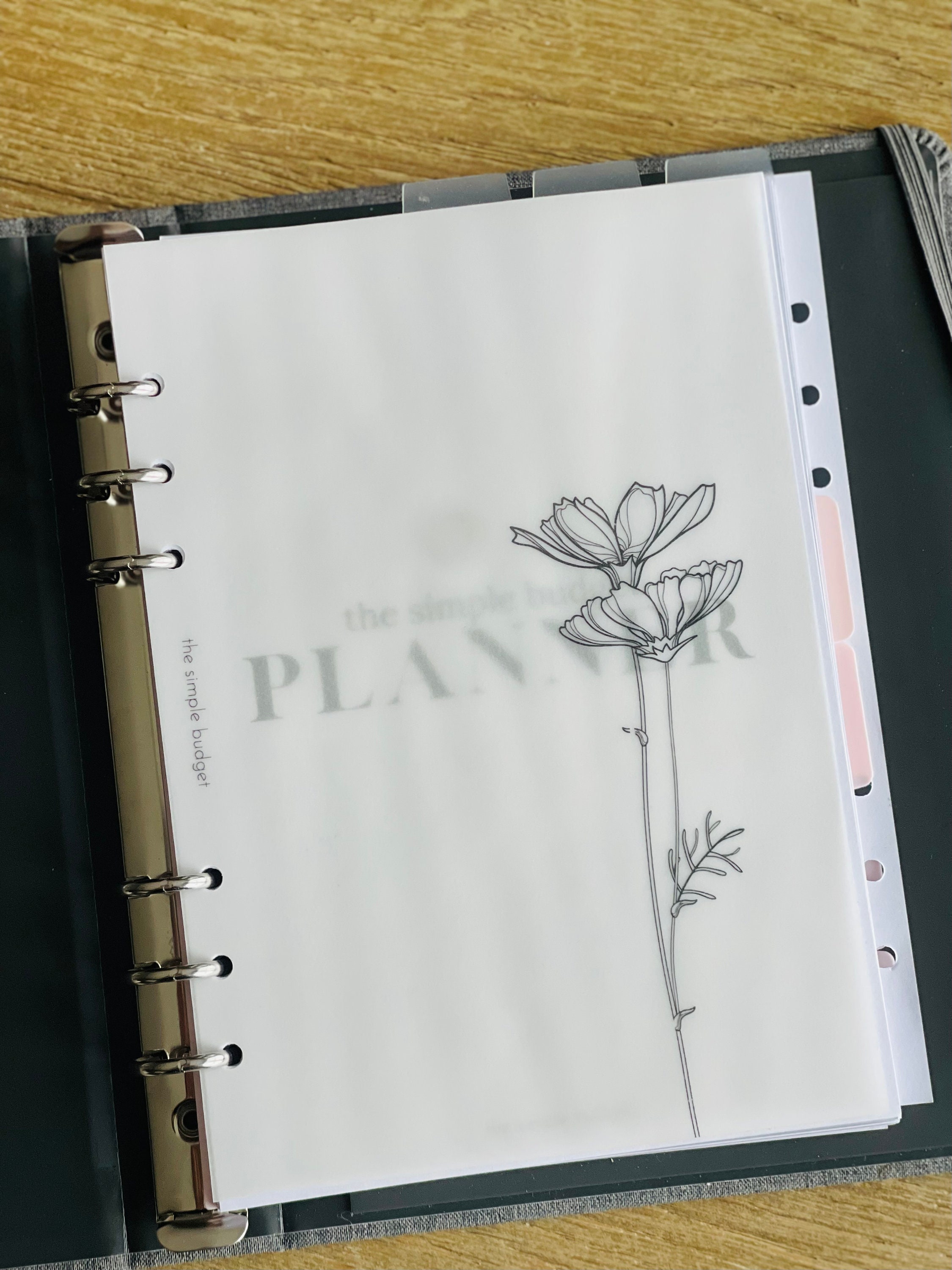 PRINTABLE - Minimalist Floral Dashboard BUNDLE | A5 Digital Download ...
